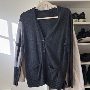 Jenni Kayne Charcoal Gray Cardigan Sweater